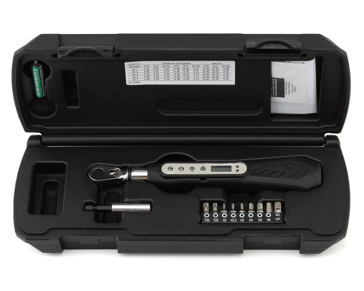 PRO Team Digital Torque Wrench (2-25Nm) (w/Bits) - view 2